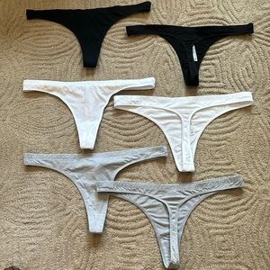 Unworn!! OUT FROM UNDER L Cotton Thong Underwear Gray Grey